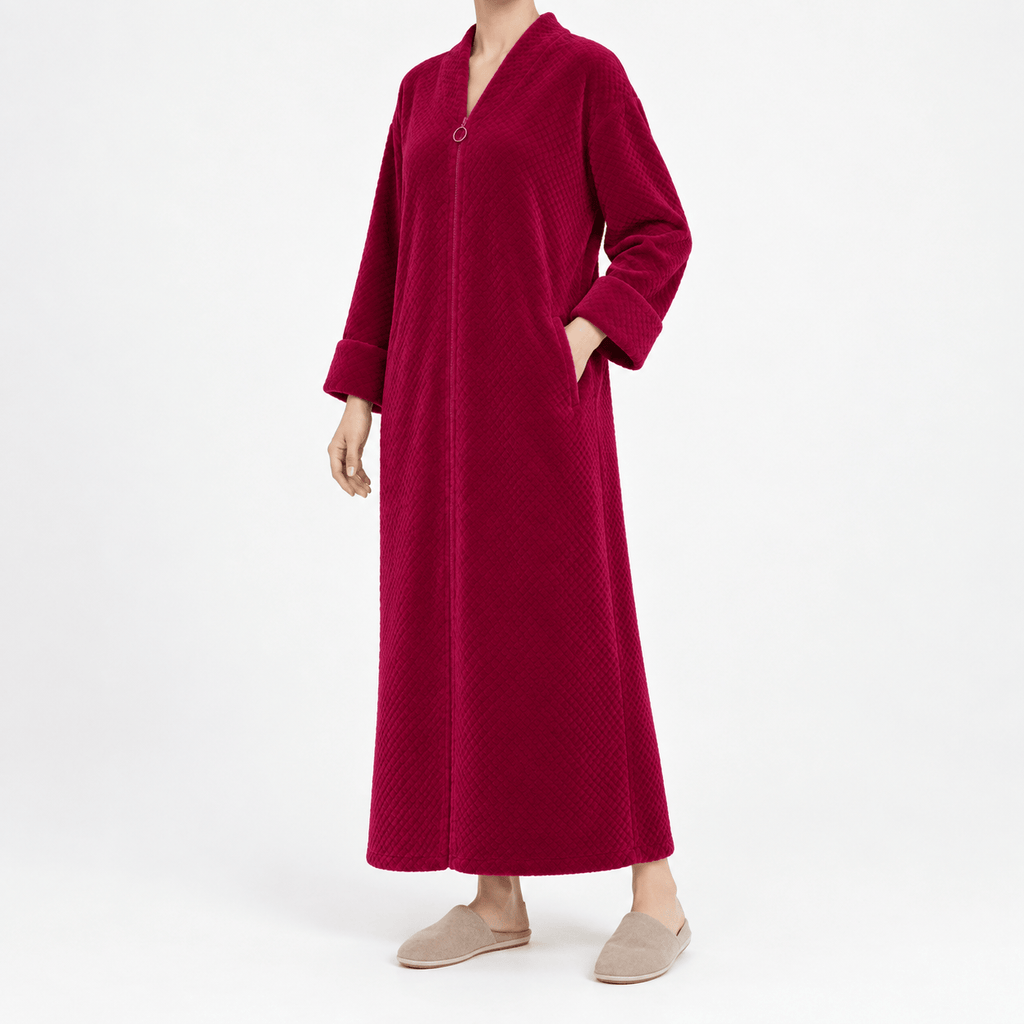 SNUG GILLY Long Lightweight Dressing Gown Zippered