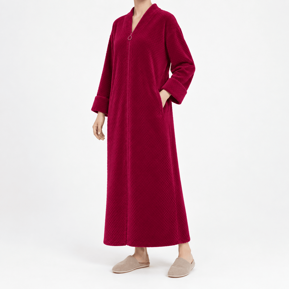 SNUG GILLY Long Lightweight Dressing Gown Zippered