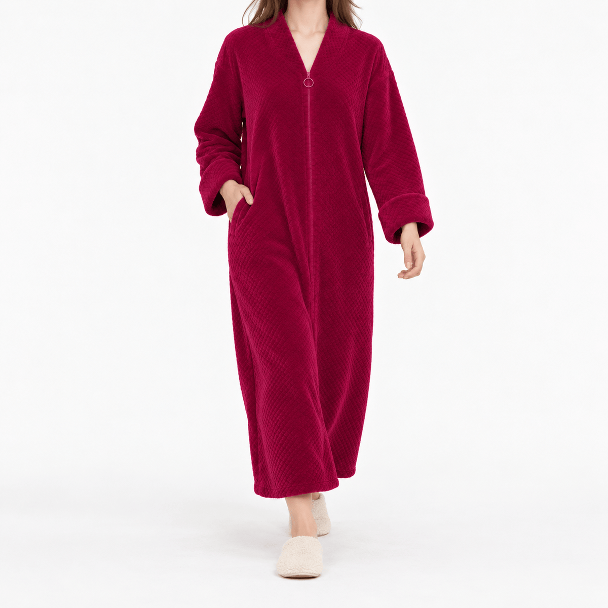 SNUG GILLY Long Lightweight Dressing Gown Zippered
