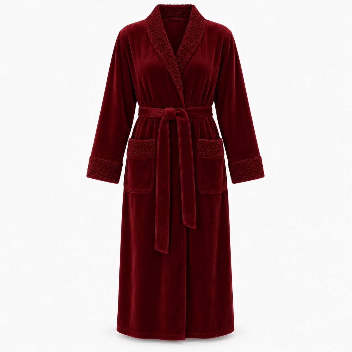 SNUG GILLY Dressing Gown For Women Fleece Burgundy