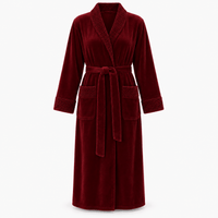 SNUG GILLY Dressing Gown For Women Fleece Burgundy