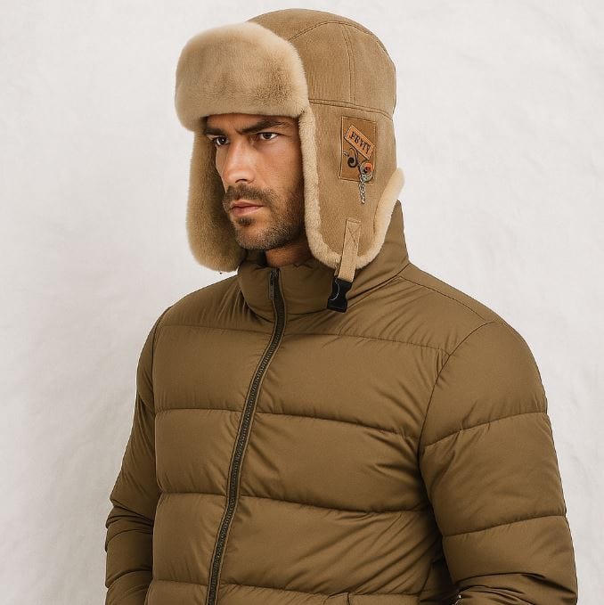 SNUG GILLY Beige Aviator Trapper Hat | Shannon