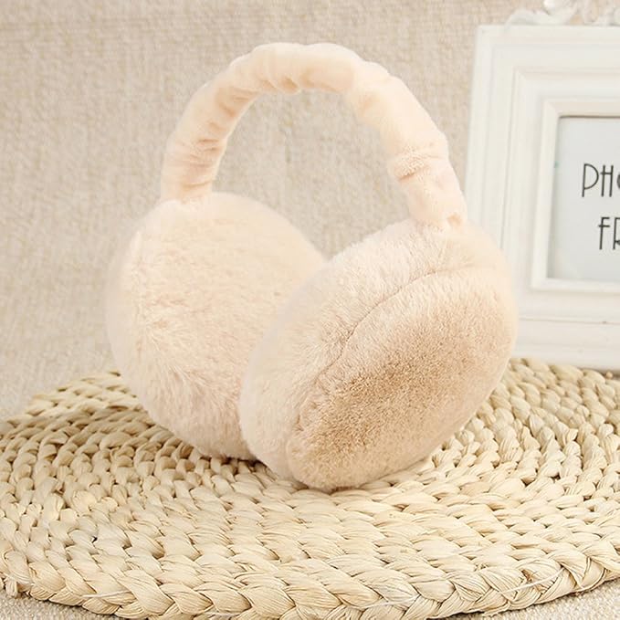 SNUG GILLY Beige Faux Fur Earmuffs With Adjustable Band | Claire