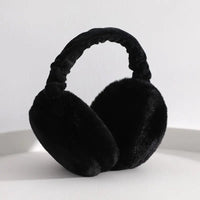 SNUG GILLY Black Faux Fur Earmuffs With Flexible Band | Francesca