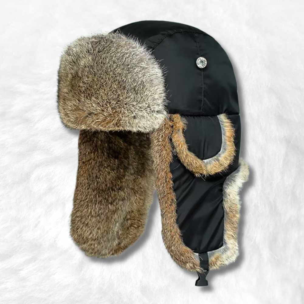 SNUG GILLY Black Faux Fur Russian Trapper Hat | Samantha