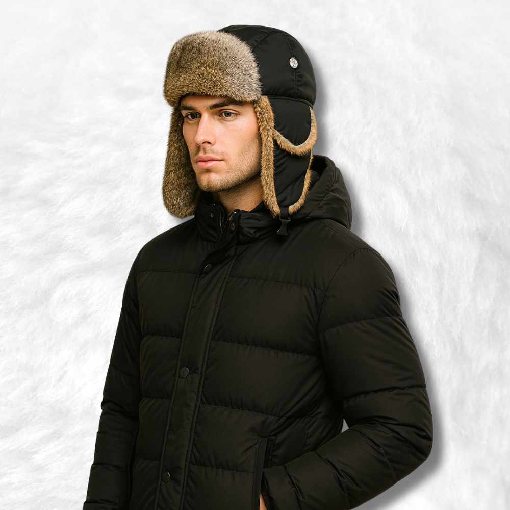 SNUG GILLY Black Faux Fur Russian Trapper Hat | Samantha