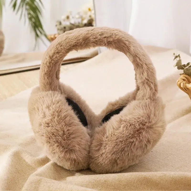 SNUG GILLY Brown Fluffy Faux Fur Earmuffs | Callum