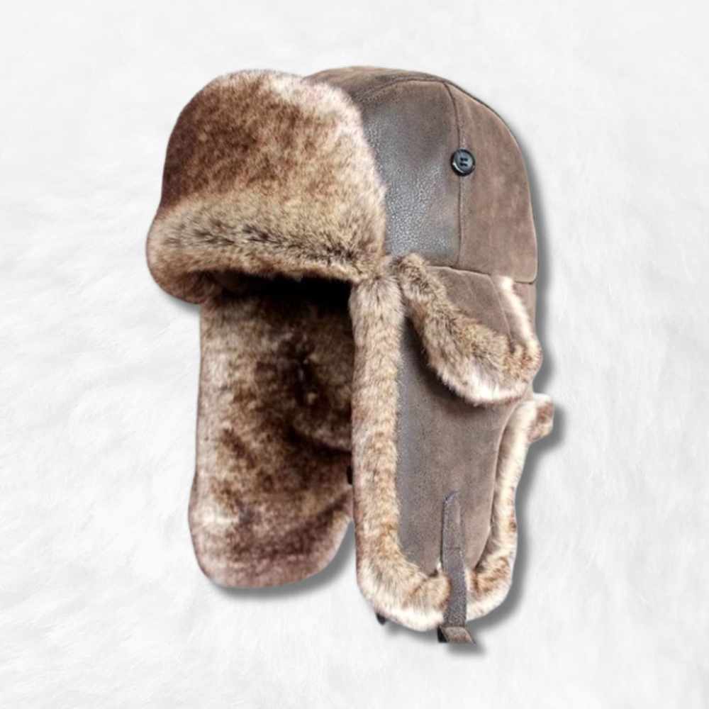SNUG GILLY Brown Trapper Hat With Ear Flaps | Rebecca