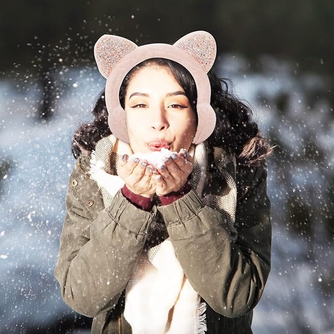 SNUG GILLY Cat Ear Earmuffs With Flexible Headband | Jasmine
