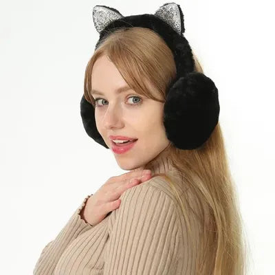 SNUG GILLY Cat Ear Earmuffs With Flexible Headband | Jasmine