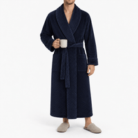 SNUG GILLY Dressing Gown For Men Fleece-Lined Velvet