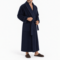 SNUG GILLY Dressing Gown For Men Fleece-Lined Velvet