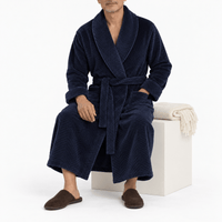 SNUG GILLY Dressing Gown For Men Fleece-Lined Velvet