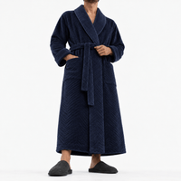 SNUG GILLY Dressing Gown For Men Fleece-Lined Velvet