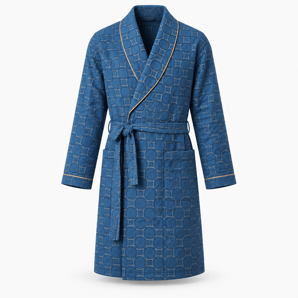 SNUG GILLY Dressing Gown Men'S Waffle Cotton Shawl Collar