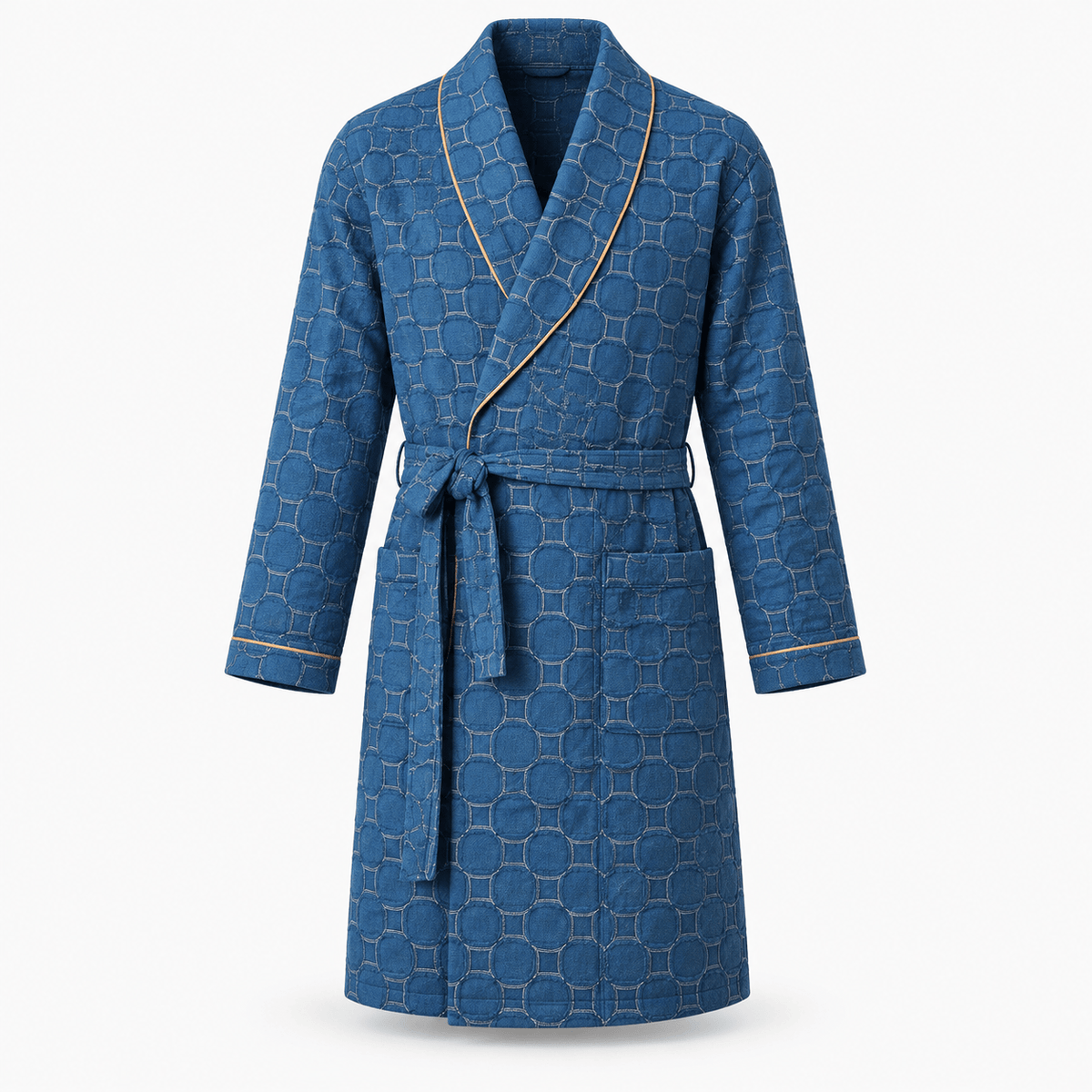 SNUG GILLY Dressing Gown Men'S Waffle Cotton Shawl Collar