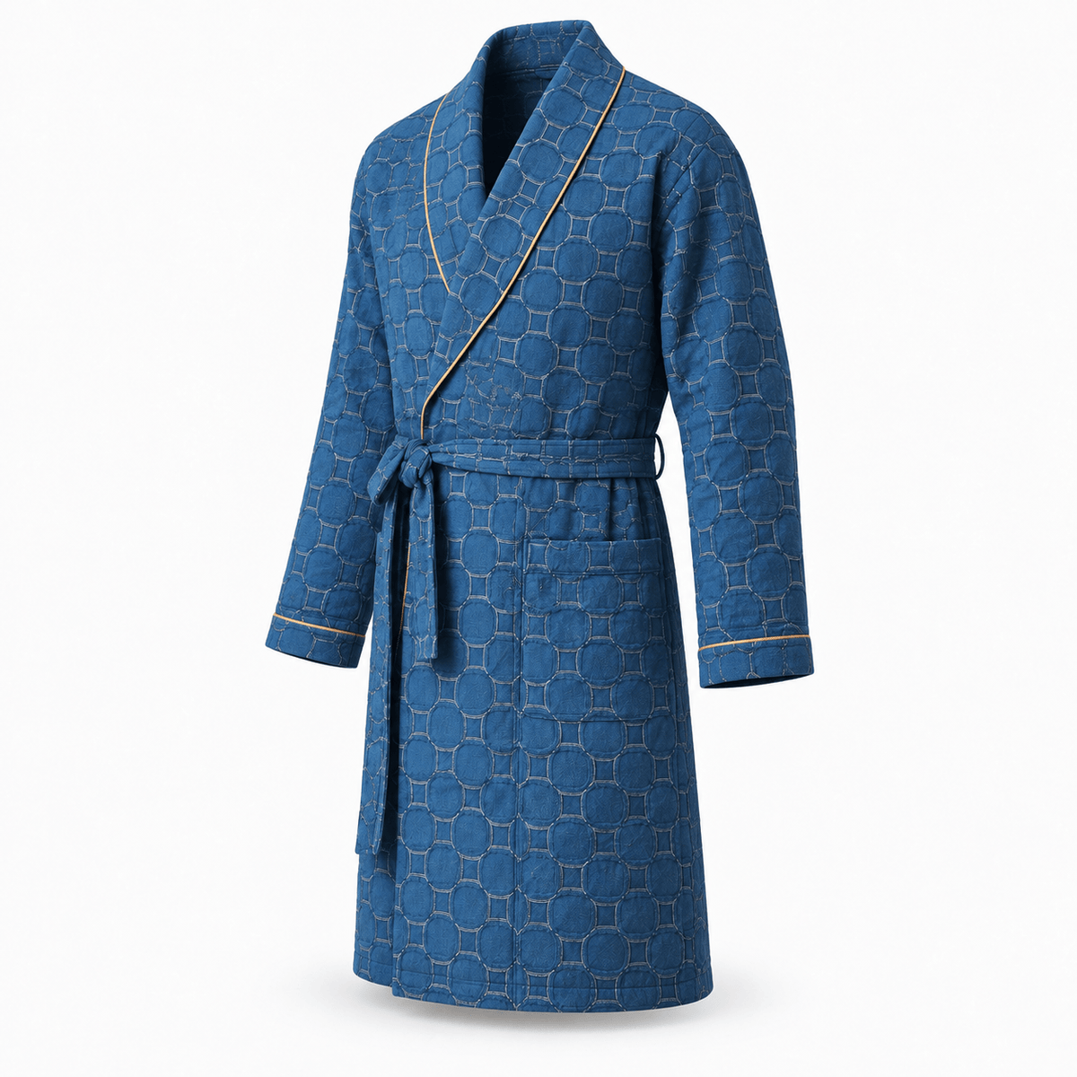 SNUG GILLY Dressing Gown Men'S Waffle Cotton Shawl Collar
