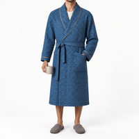 SNUG GILLY Dressing Gown Men'S Waffle Cotton Shawl Collar