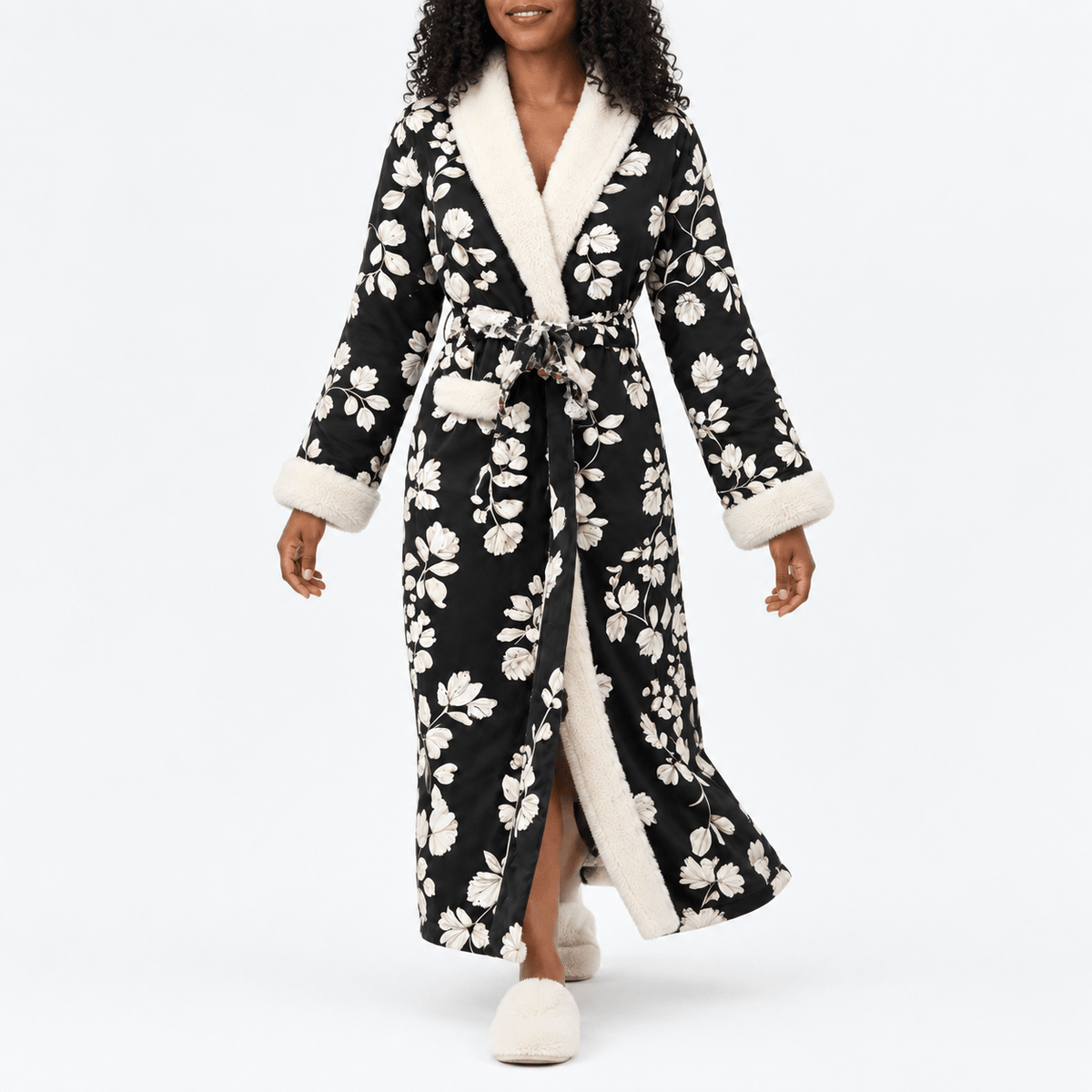 SNUG GILLY Long Fleece Dressing Gown Women'S Velvet