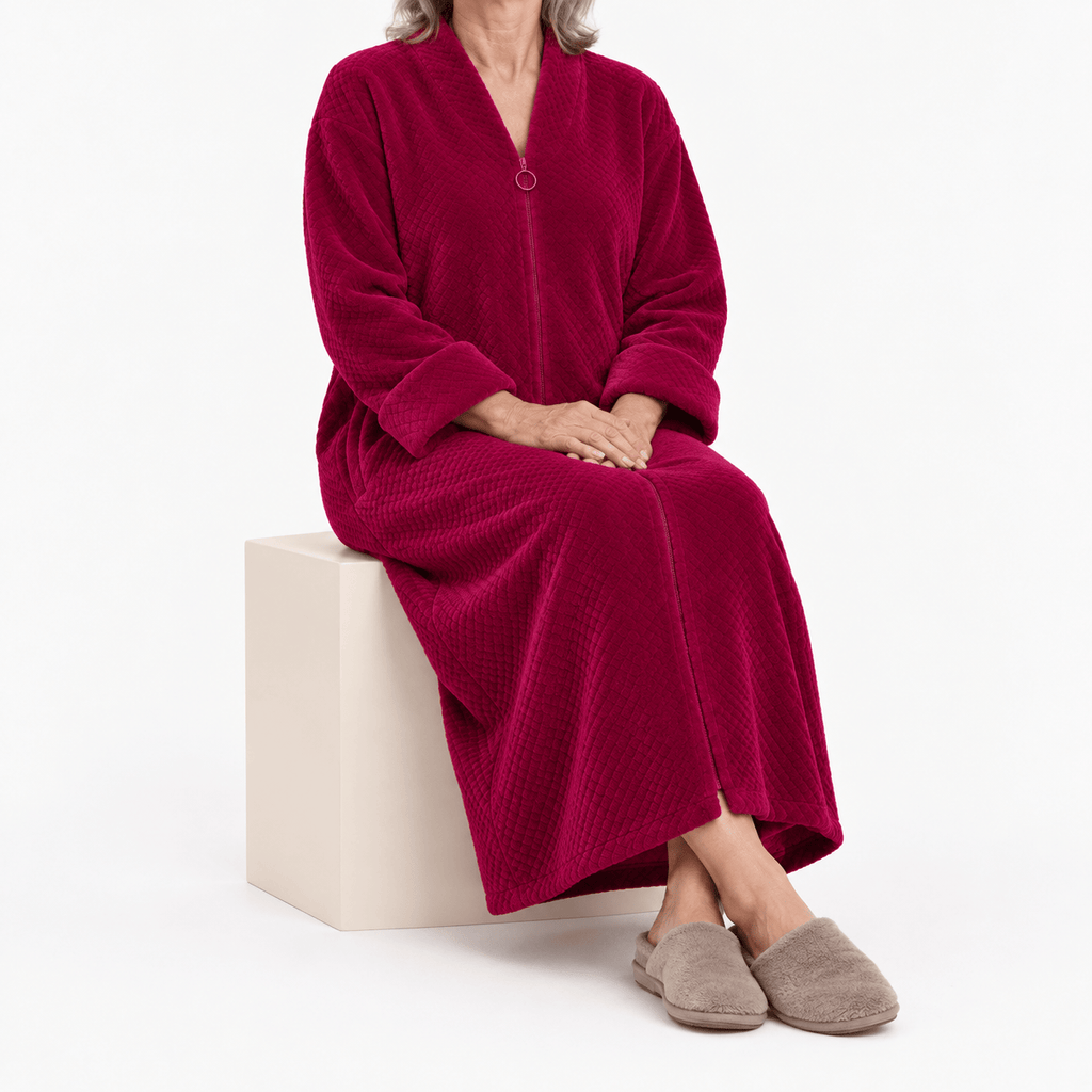 SNUG GILLY Long Lightweight Dressing Gown Zippered