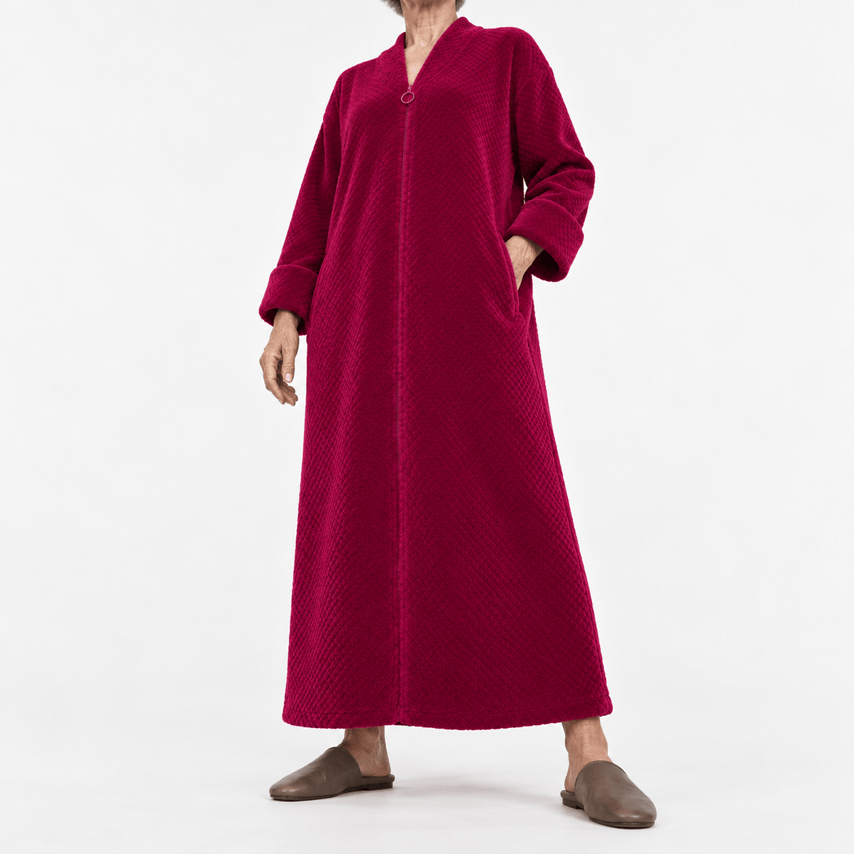 SNUG GILLY Long Lightweight Dressing Gown Zippered