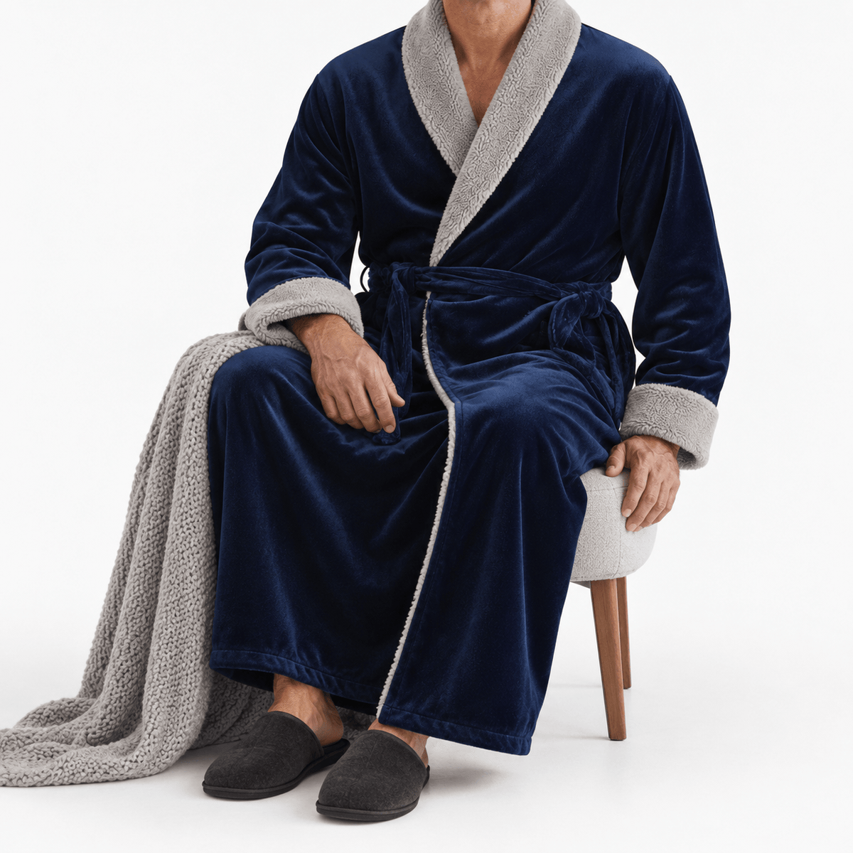 SNUG GILLY Men'S Velvet Dressing Gown