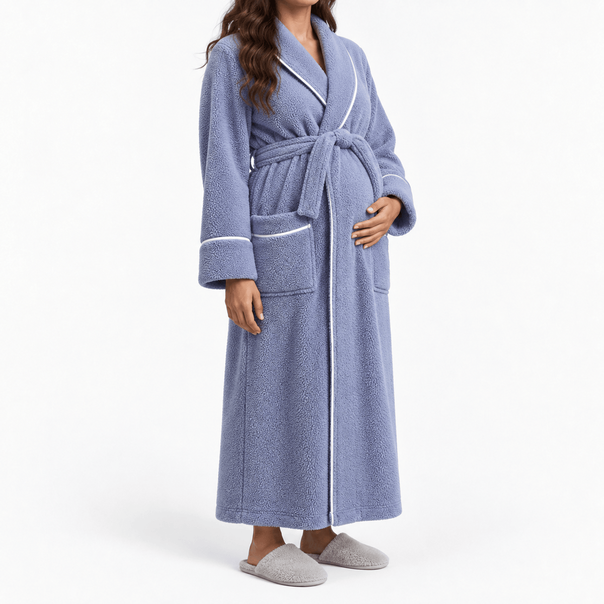 SNUG GILLY Plus Size Dressing Gown Fleece Long