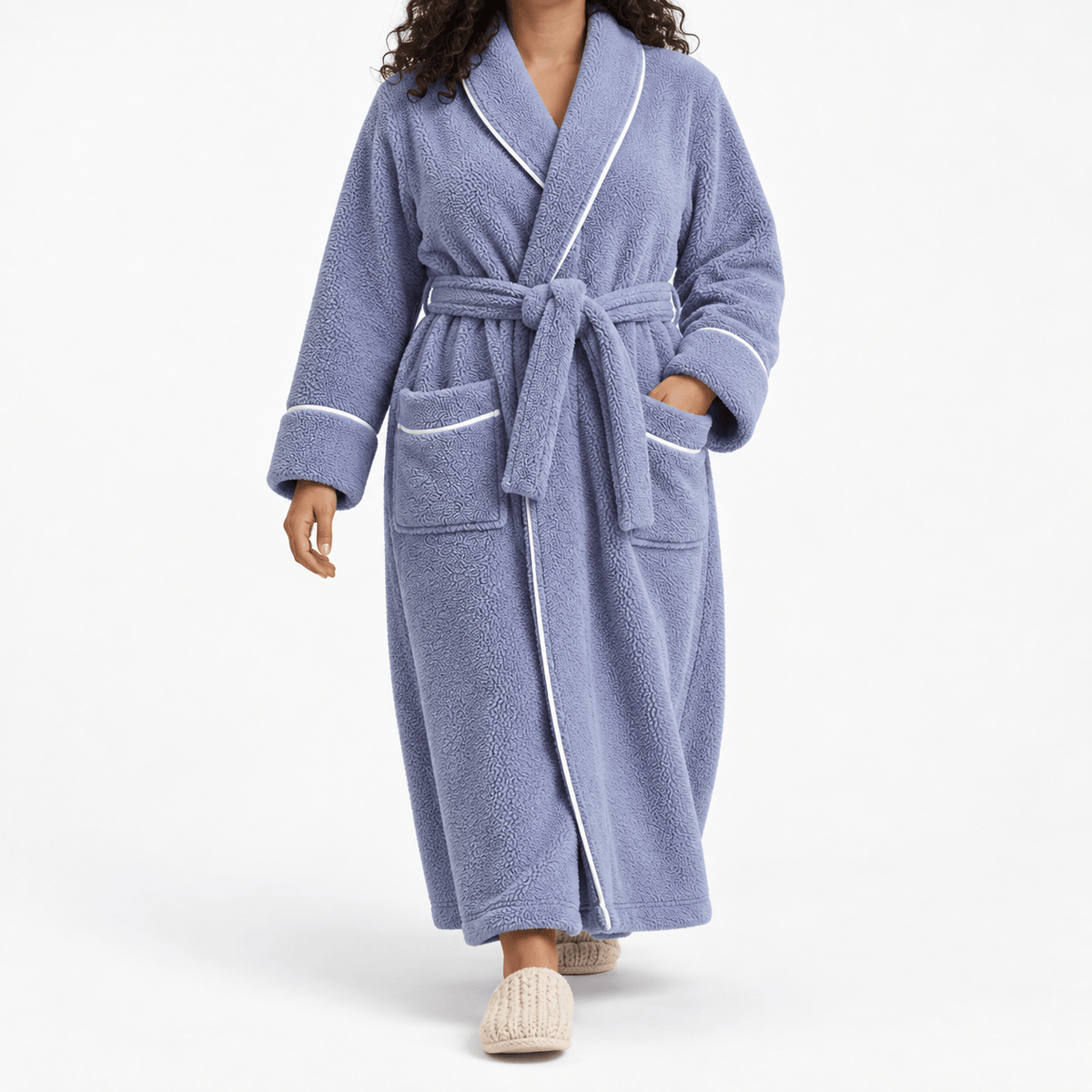 SNUG GILLY Plus Size Dressing Gown Fleece Long