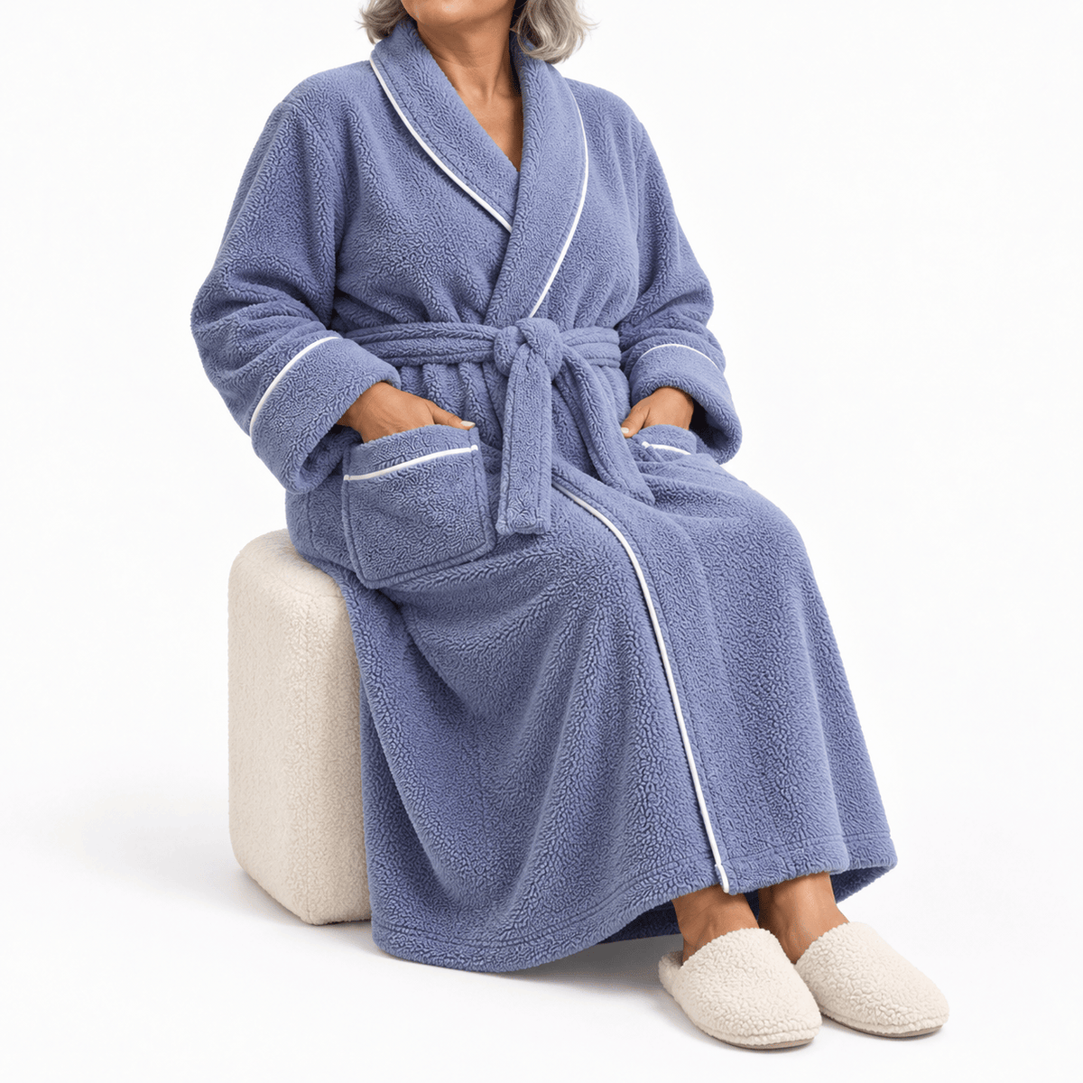 SNUG GILLY Plus Size Dressing Gown Fleece Long