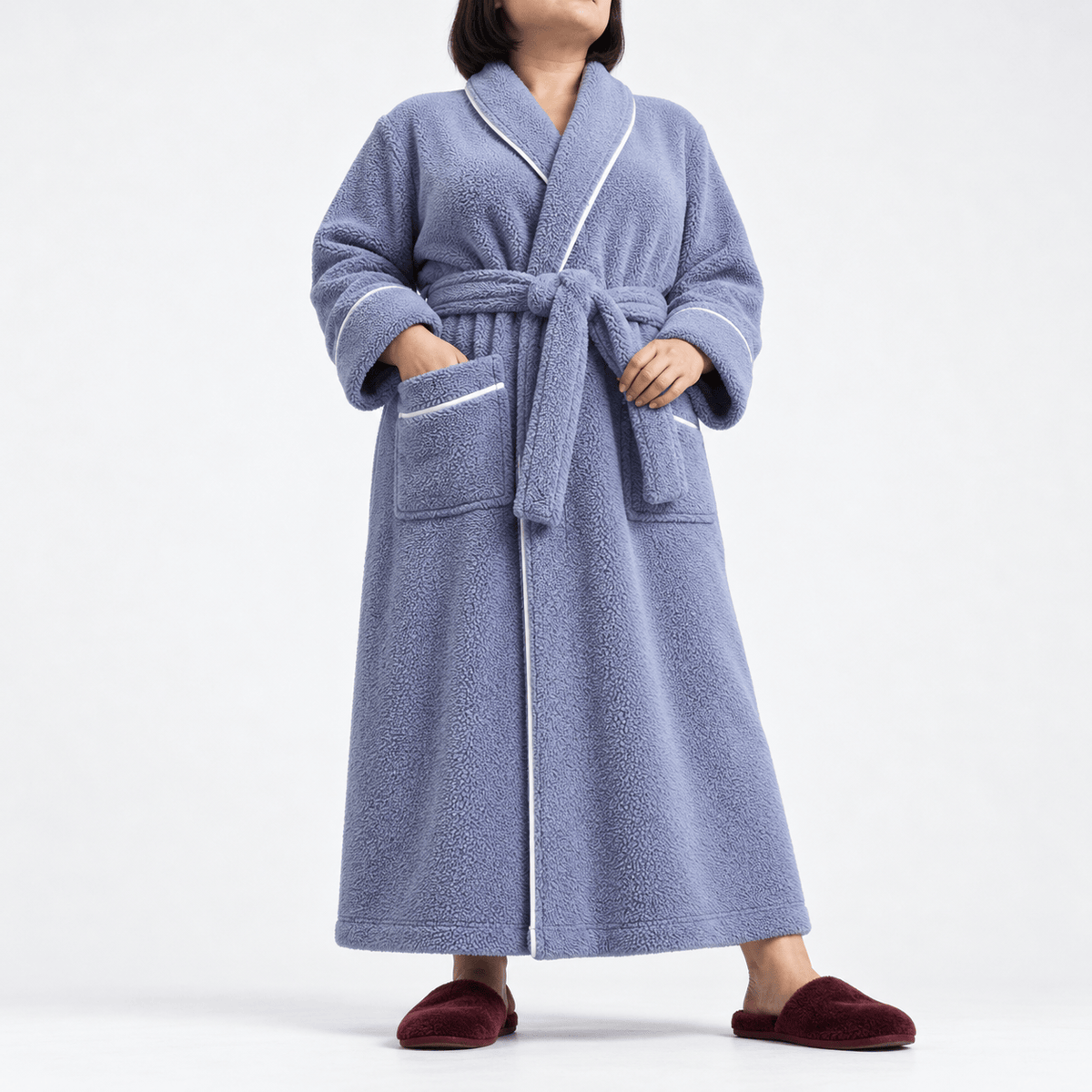 SNUG GILLY Plus Size Dressing Gown Fleece Long