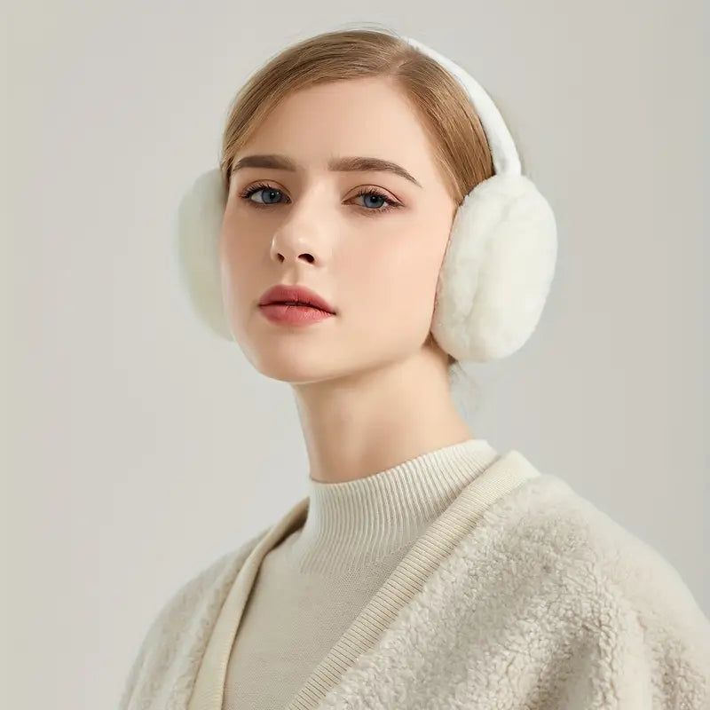SNUG GILLY White Foldable Earmuffs With Adjustable Band | Holly