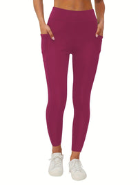 SNUG GILLY Women's High Waisted Fleece Lined Pocket Leggings | George