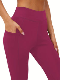 SNUG GILLY Women's High Waisted Fleece Lined Pocket Leggings | George