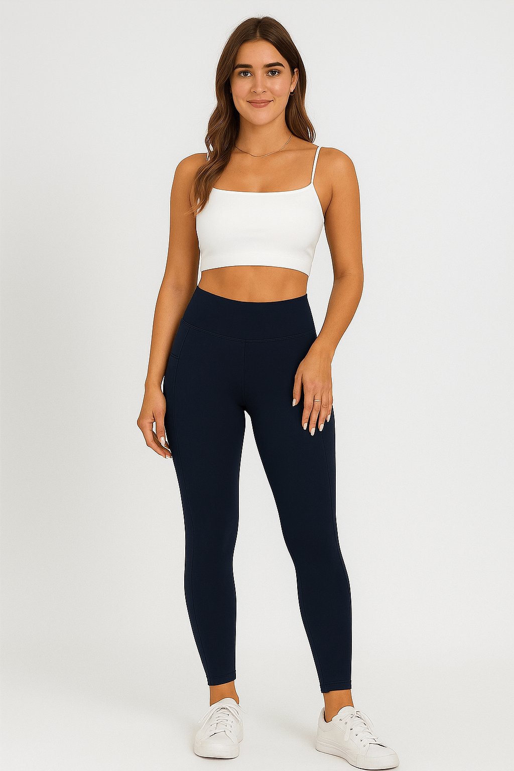 SNUG GILLY Women's High Waisted Fleece Lined Pocket Leggings | George