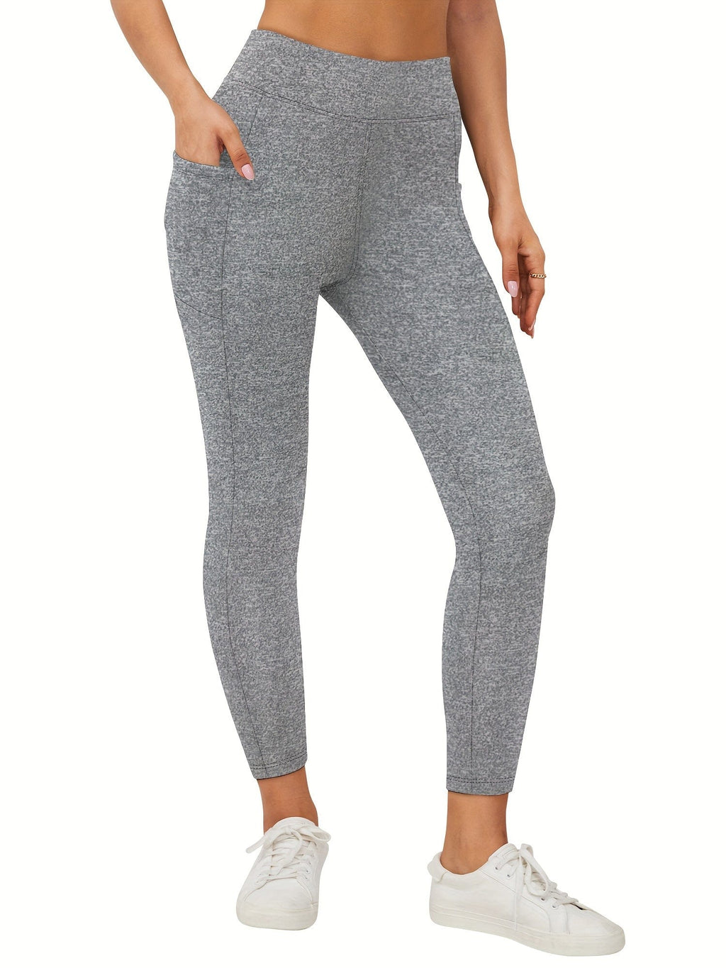 SNUG GILLY Women's High Waisted Fleece Lined Pocket Leggings | George