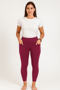SNUG GILLY Women's High Waisted Fleece Lined Pocket Leggings | George