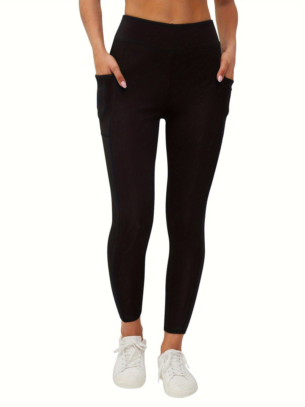SNUG GILLY Women's High Waisted Fleece Lined Pocket Leggings | George